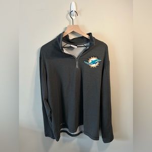 miami dolphins nike quarter zip pullover